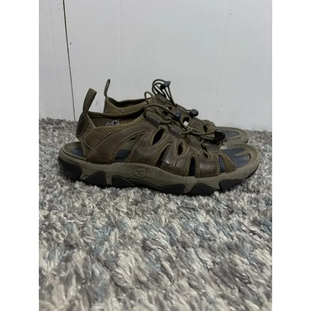 Keen Shoes Mens 10 Newport H2 Open Toe Daytone Sandals Leather Caged Toggle